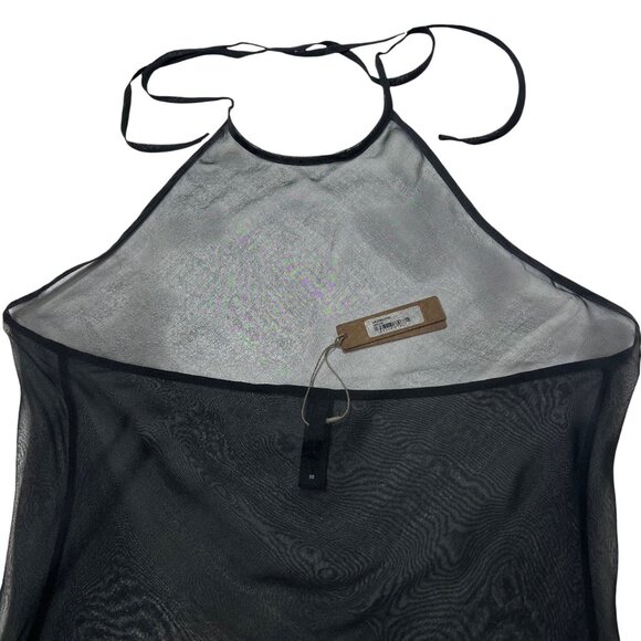 SKIMS Romance Chiffon Halter Silk Slip Dress Onyx XS - Picture 5 of 10